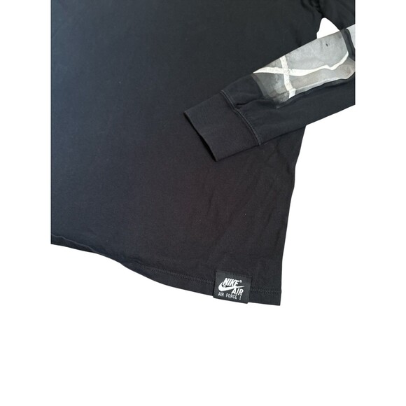Nike Air Force 1 Men’s Black Long Sleeve Basketball NYC Design Shirt Size Large - Picture 2 of 7